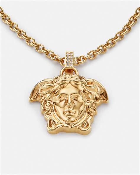 collana versace d oro|Versace Collana Medusa Con Cristalli .